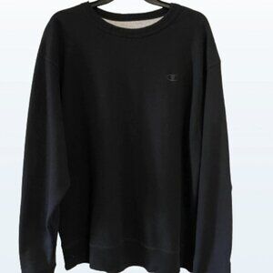 MEN'S CHAMPION XL POWERBLEND CREWNECK SWEATSHIRT (BLACK)